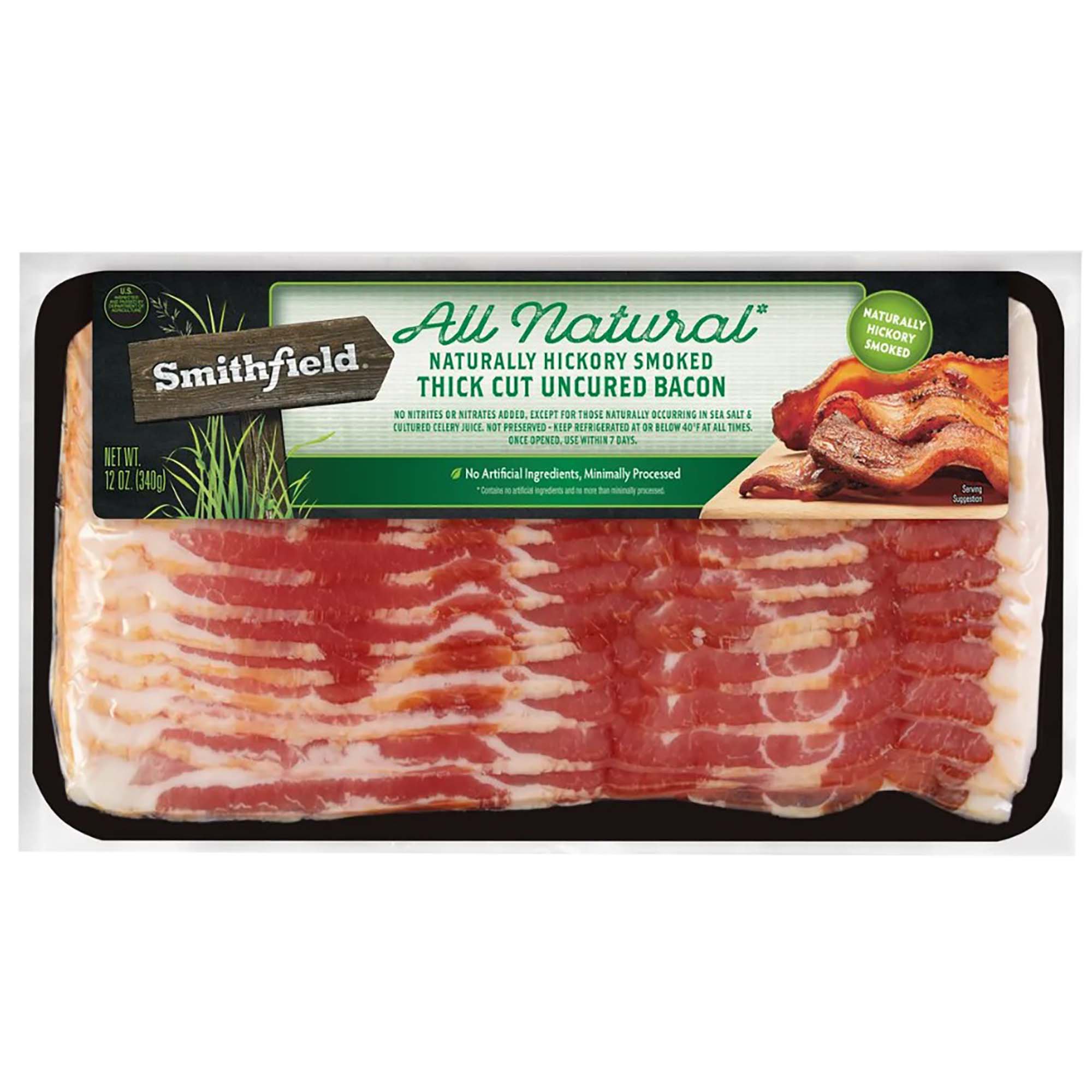 Smithfield All Natural Hickory Smoked Thick Cut Uncured Bacon Shop Meat At H E B 7225