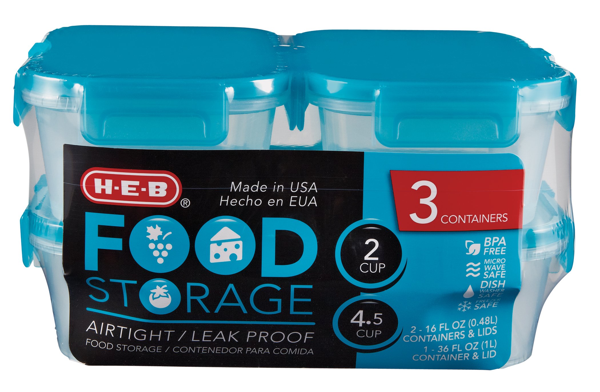 HEB Food Storage Teal Value Pack Shop Food Storage at HEB