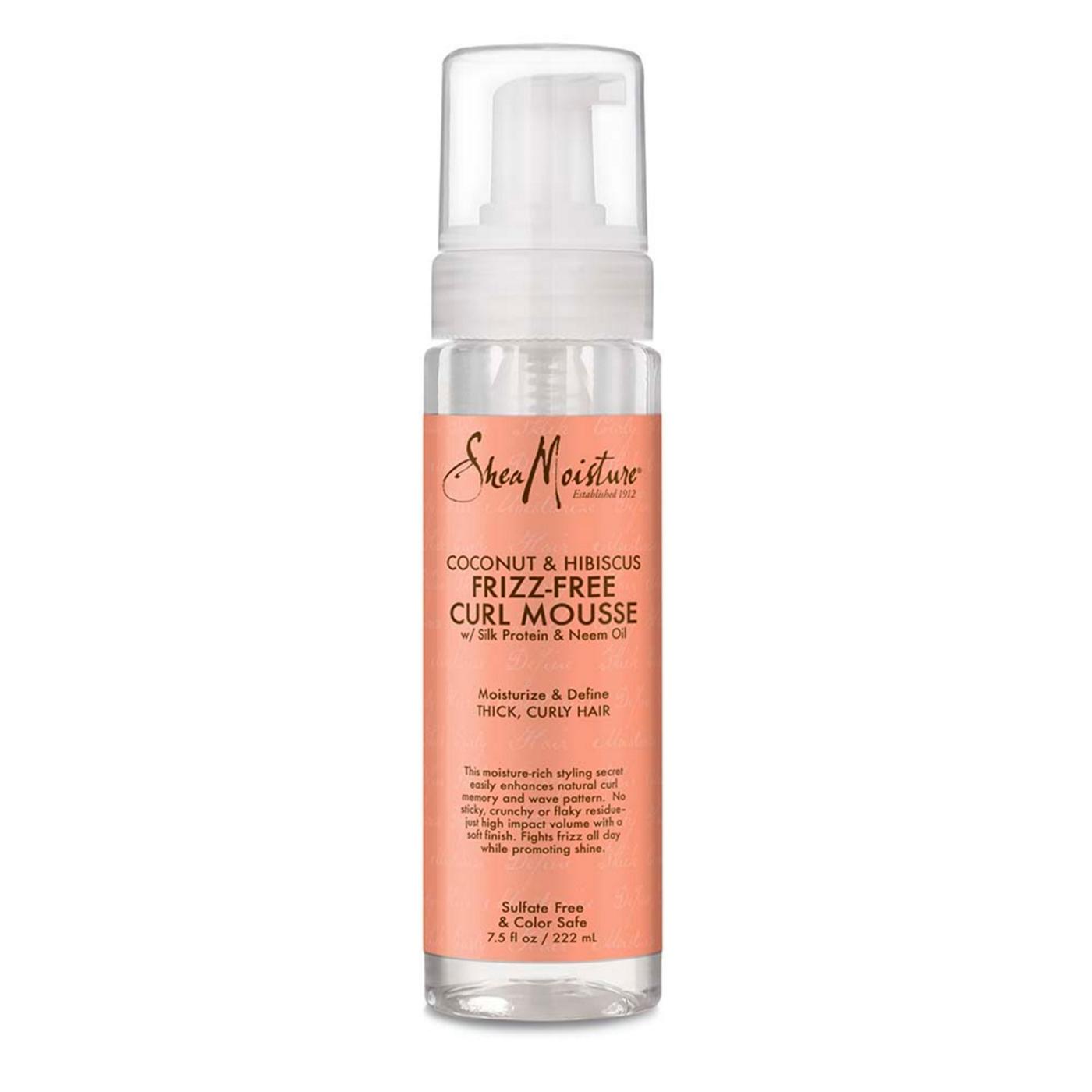 SheaMoisture Coconut & Hibiscus Frizz-Free Curl Mousse; image 1 of 11