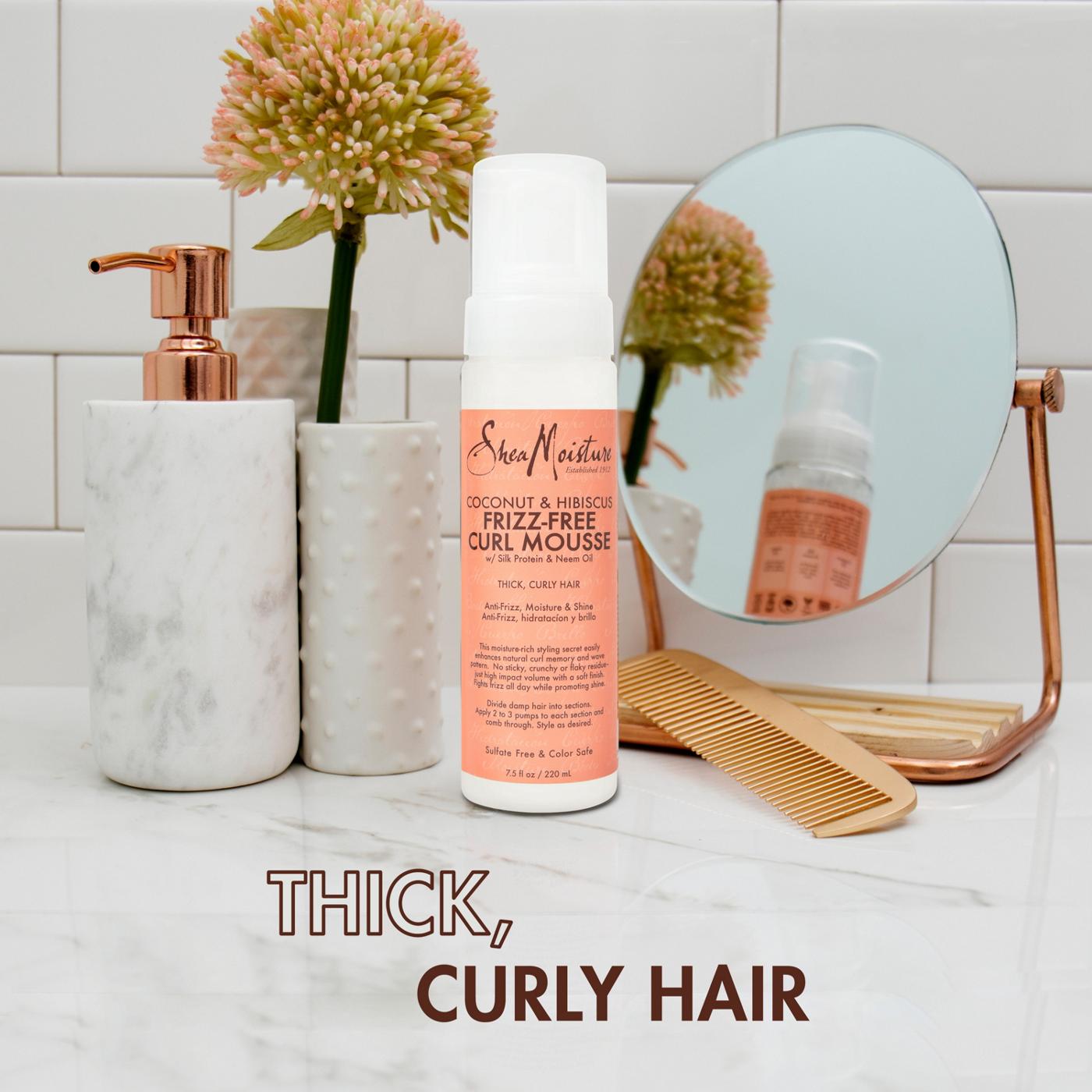 SheaMoisture Coconut & Hibiscus Frizz-Free Curl Mousse; image 6 of 11