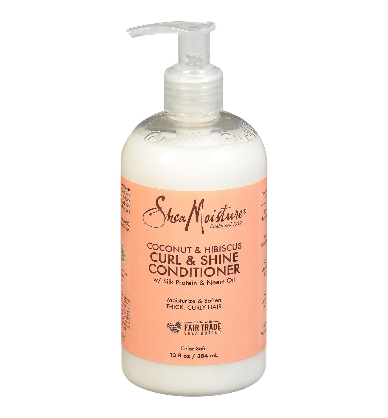 SheaMoisture Coconut & Hibiscus Curl & Shine Conditioner - Shop Shampoo & at H-E-B
