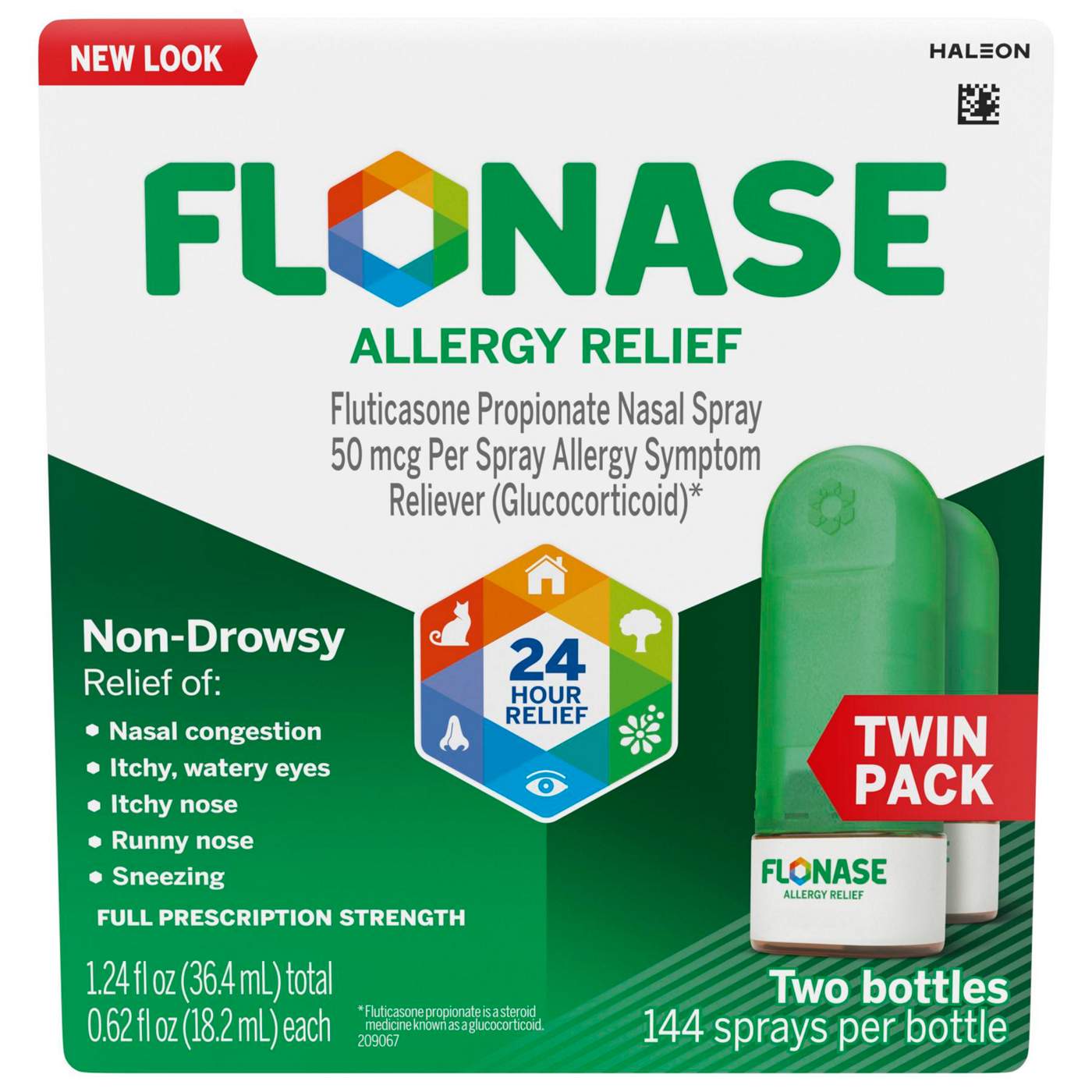 Flonase Allergy 24 Hour Relief Nasal Spray - Twin Pack; image 1 of 8