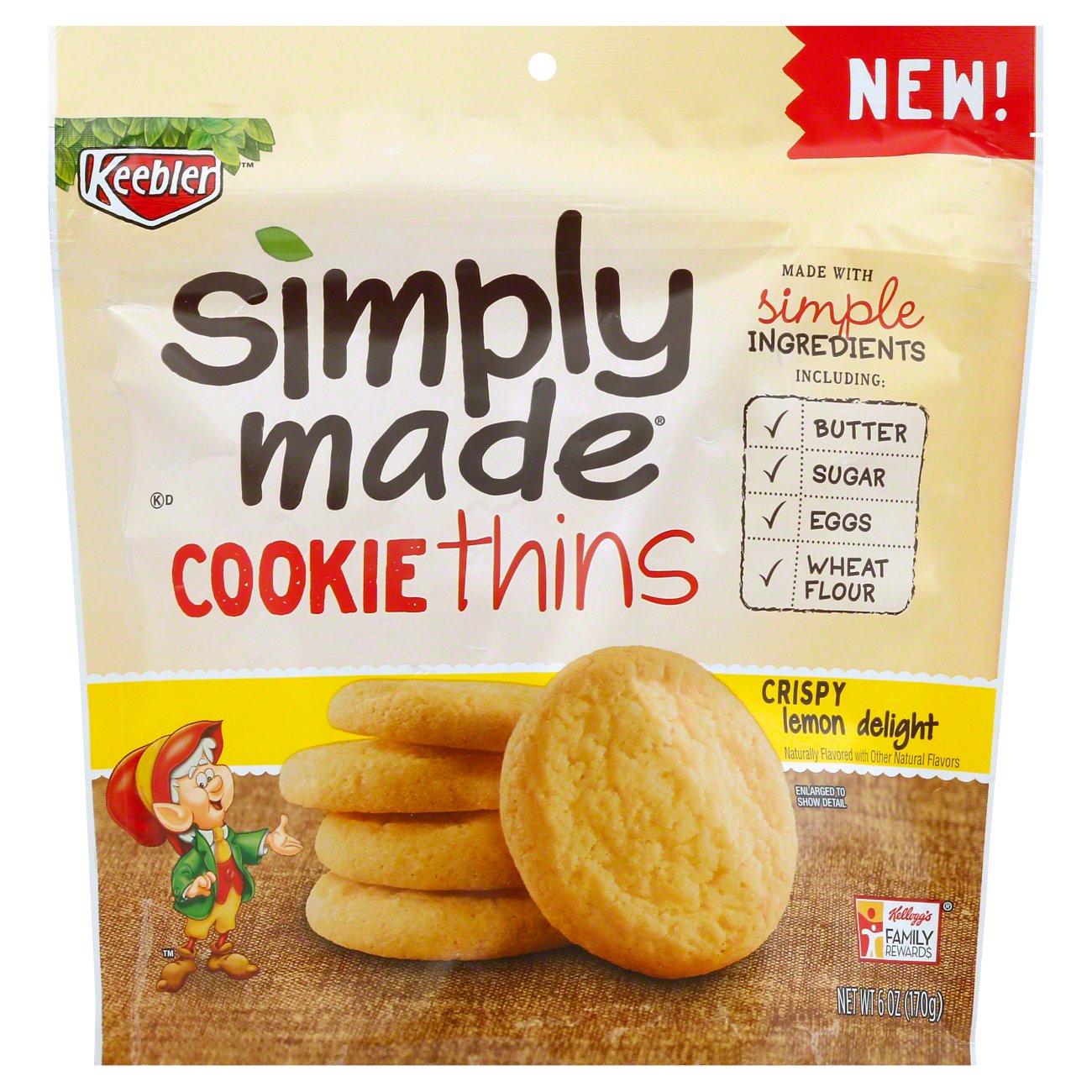 Keebler Simply Made Lemon Cookie Thins Shop Snacks & Candy at HEB