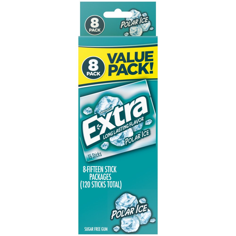 Extra Sugarfree Gum Value Pack Polar Ice, 8 Pk Shop Gum & mints at