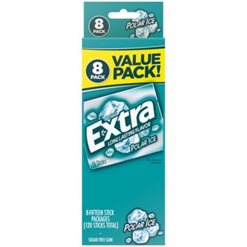 Extra Polar Ice Sugar Free Chewing Gum - Value Pack, 8 pk, 120 pc