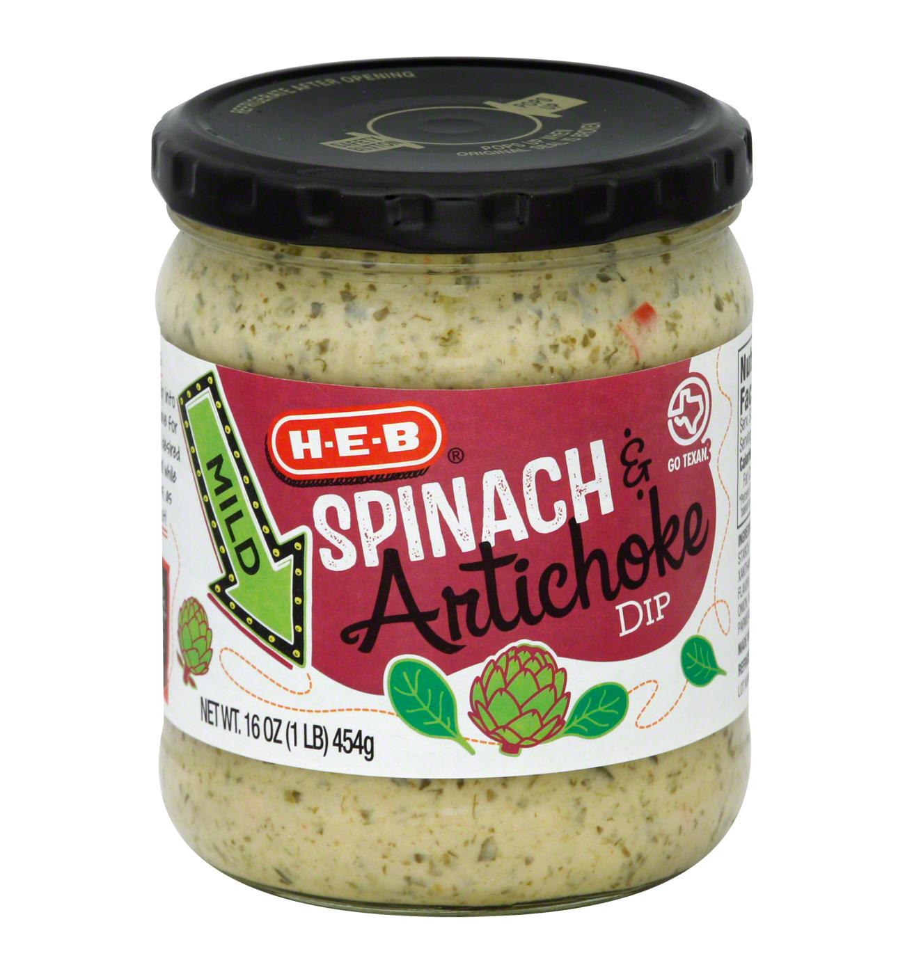 H-E-B Mild Spinach &Artichoke Dip; image 1 of 2