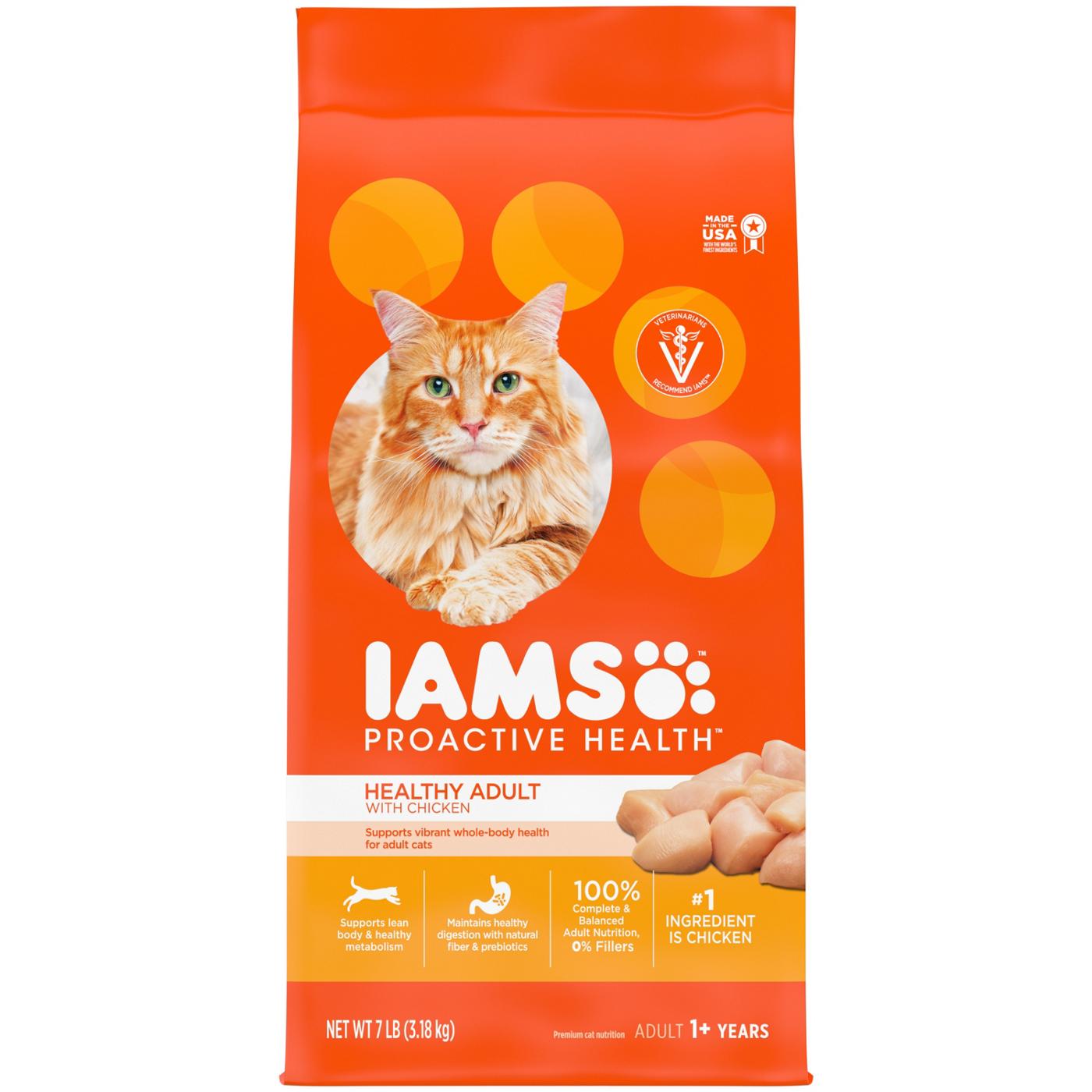 IAMS Proactive Health Adult Healthy Dry Cat Food - Chicken Cat Kibble; image 1 of 5