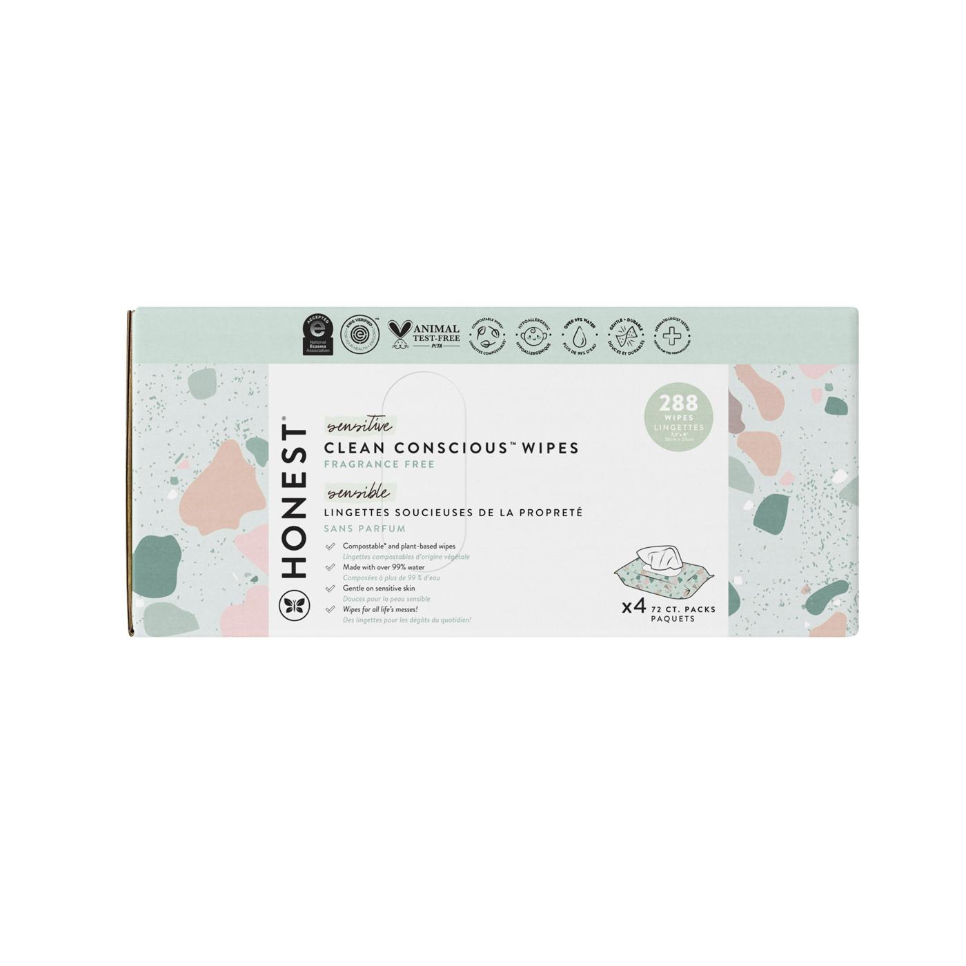 The Honest Company Clean Conscious Sensitive Baby Wipes - Fragrance Free, 4 Pk; image 4 of 5