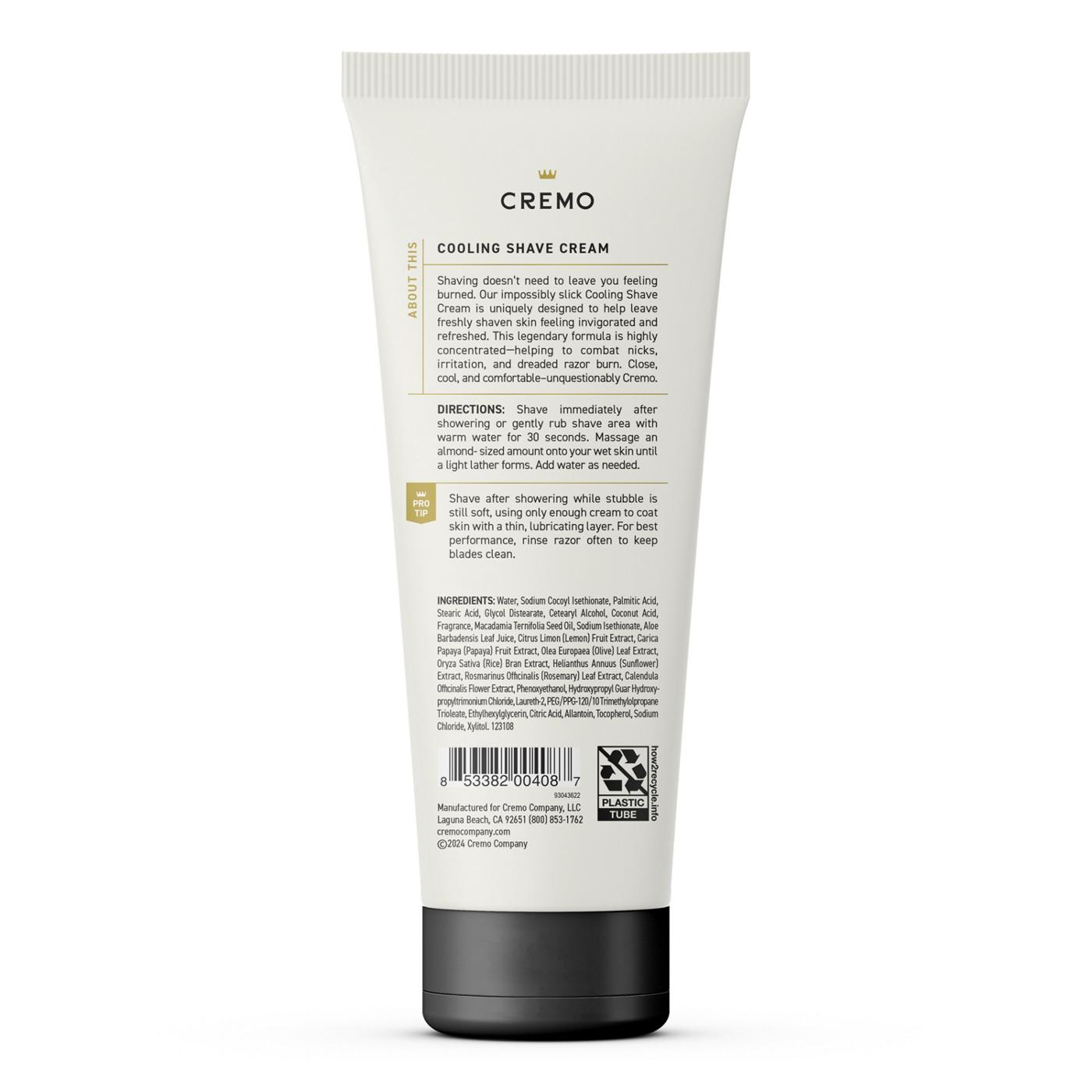 Cremo Cooling Shave Cream - Refredhing Mint; image 2 of 7