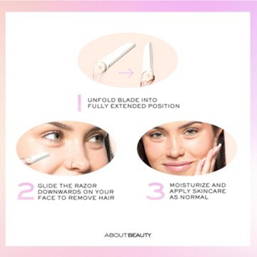 About Face Fuzz-Free Compact Facial Razors, 3 ct