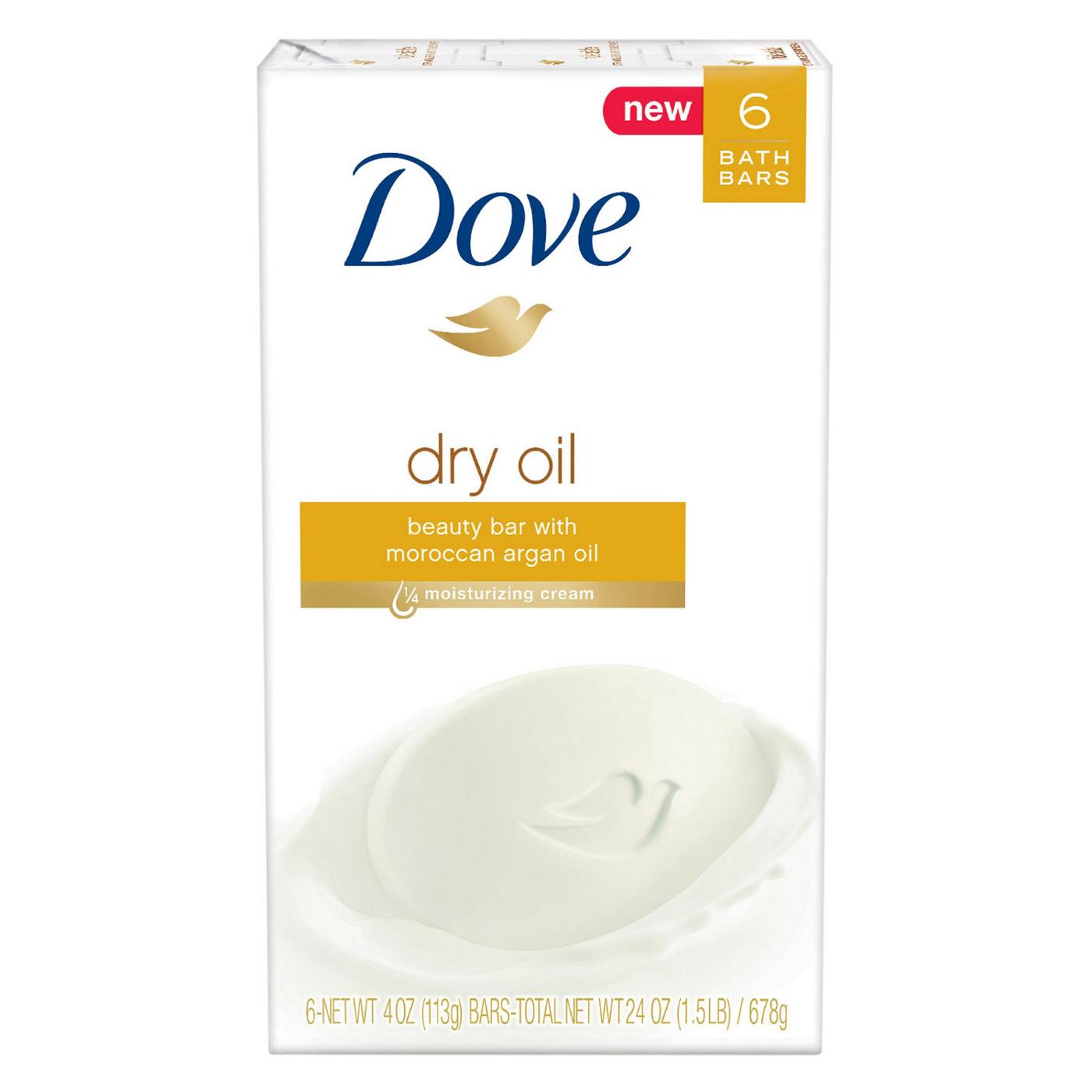 Dove Dry Oil Beauty Bar 6 pk; image 1 of 4