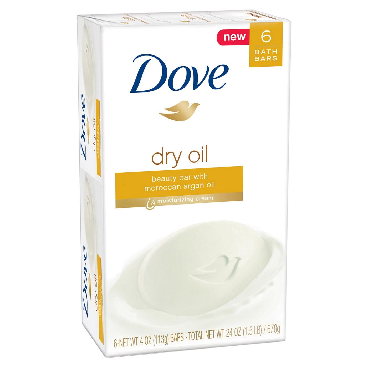 Dove Dry Oil Beauty Bar 6 pk; image 3 of 4