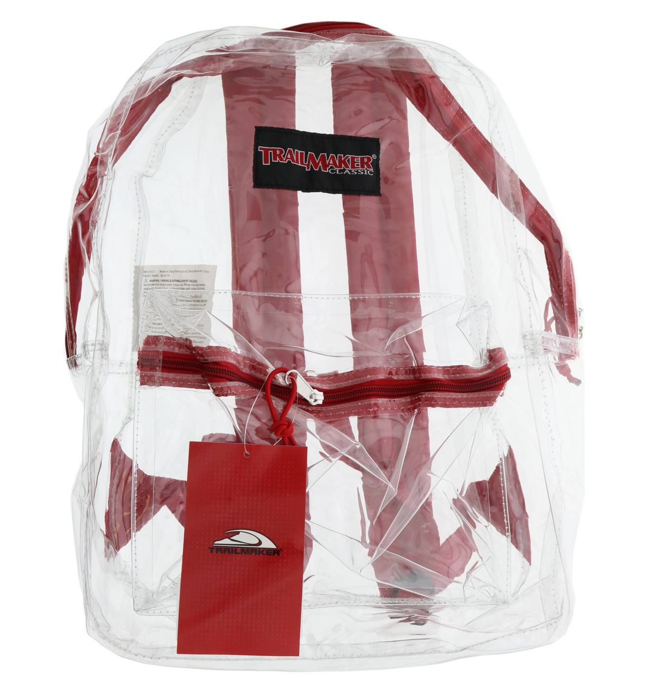 Trailmaker Clear Backpack, Assorted Colors; image 2 of 3