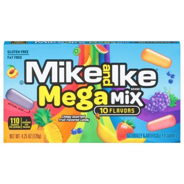 Mike & Ike Mega Mix Chewy Candy Theater Box, 4.25 oz