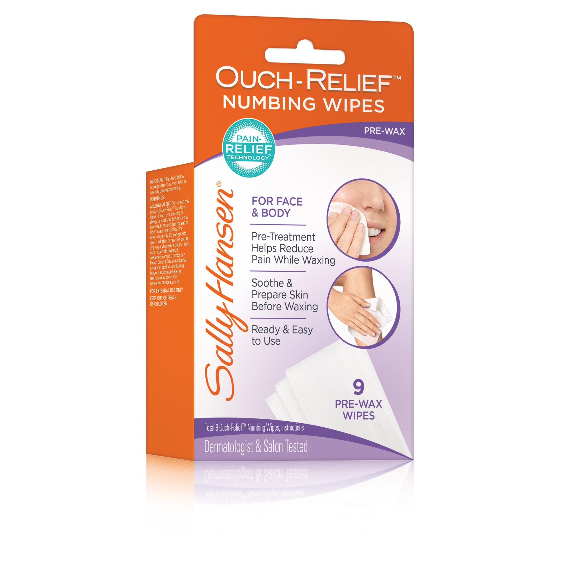 Sally Hansen Ouch Relief Prewax Numbing Wipes Shop Bath & Skin Care at HEB
