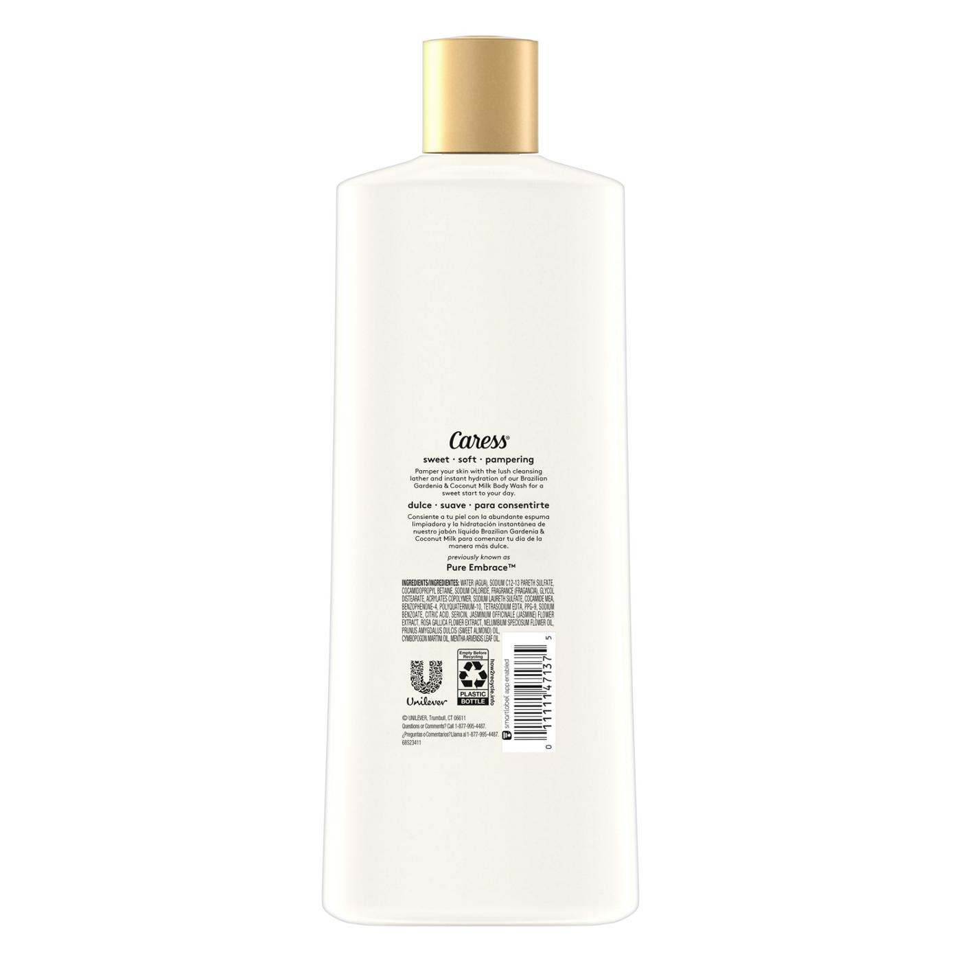 Caress Soft Skin Body Wash - Brazilian Gardenia & Coconut Milk; image 3 of 3