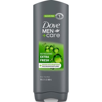 Dove Men+Care Sulfate Free Refreshing Body Wash - Extra Fresh, 18 oz