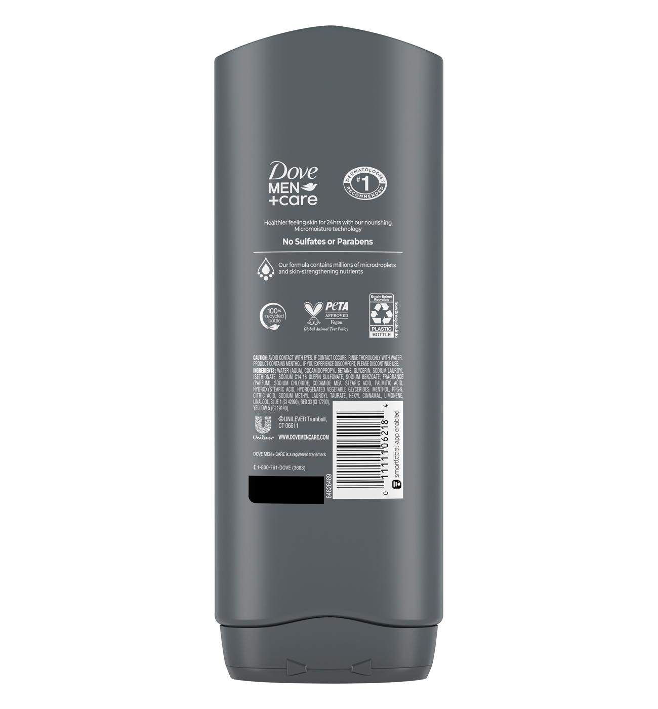 Dove Men+Care Sulfate Free Refreshing Body Wash - Extra Fresh; image 2 of 2