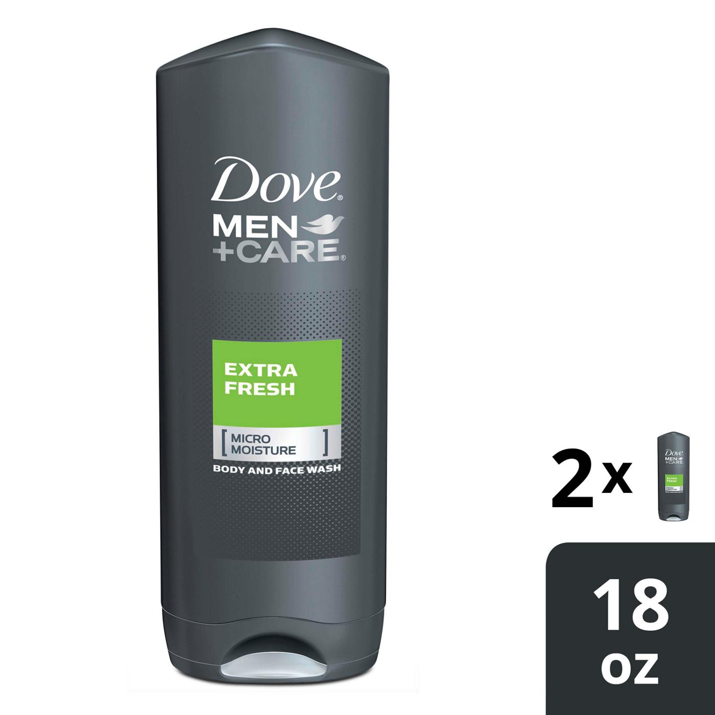 Dove Men+Care Refreshing Body + Face Wash Twin Pack - Extra Fresh; image 2 of 3