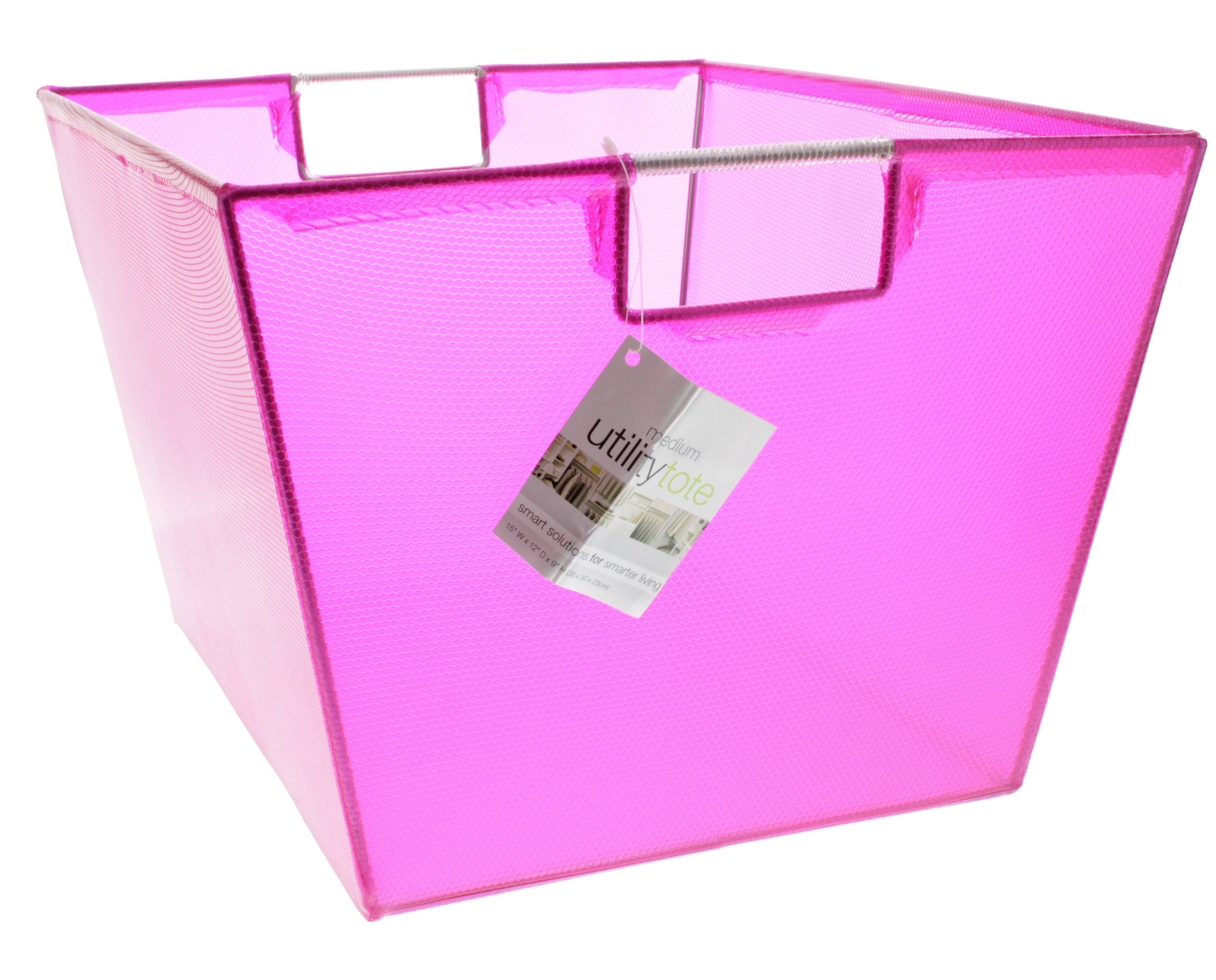Dazz Medium Utility Tote, Pink Shop Storage Bins at HEB