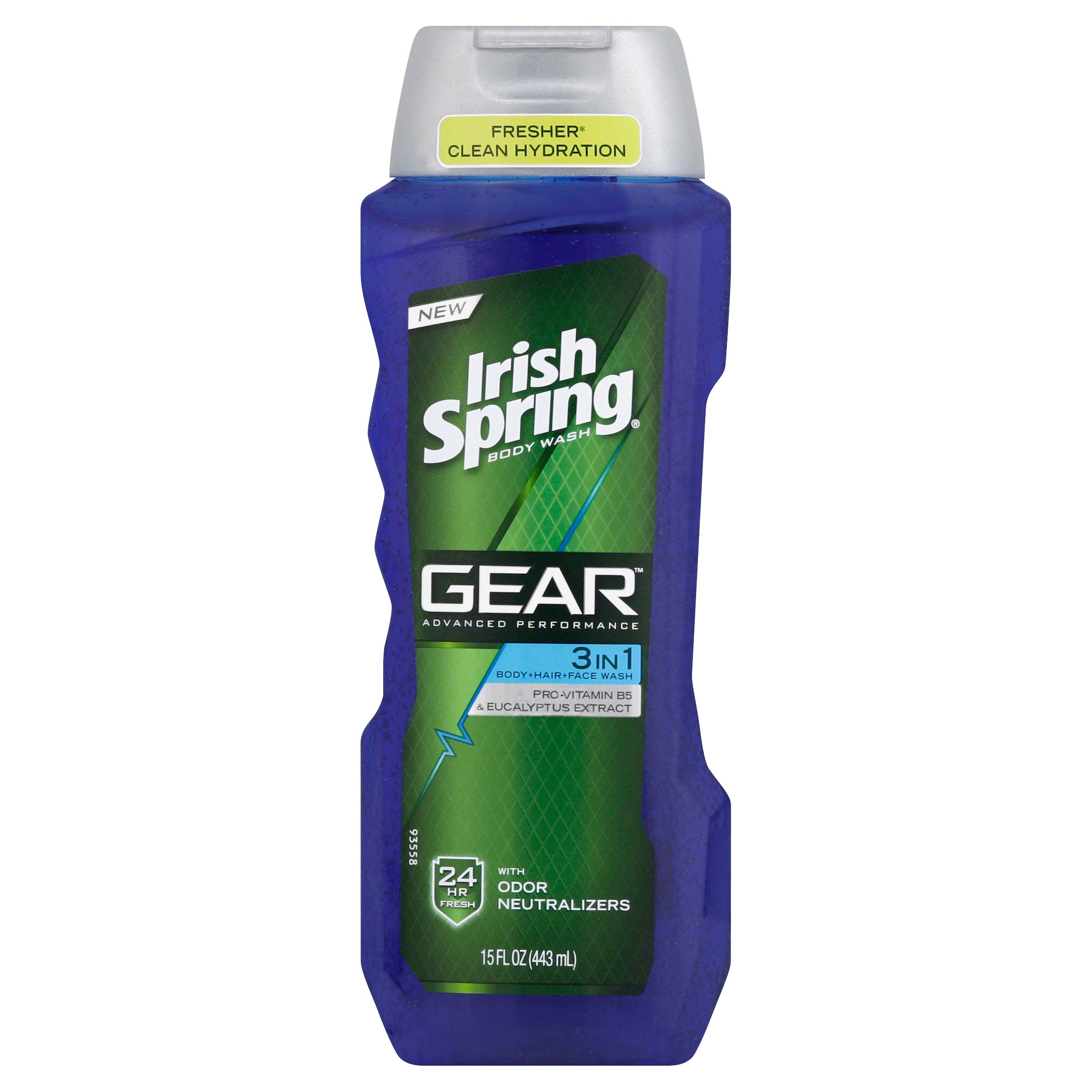 Irish Spring Gear Advanced Performance 3In1 Body + Hair + Face Wash