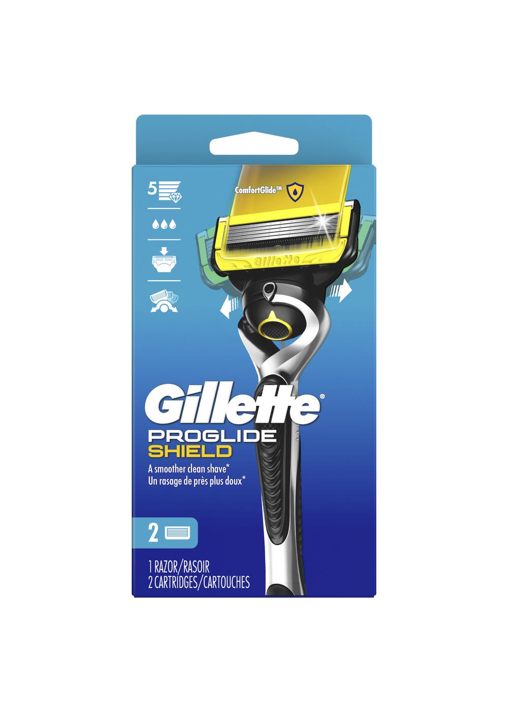 Gillette ProGlide Shield Razor + 2 Blade Refills - Shop Razors Blades at H-E-B