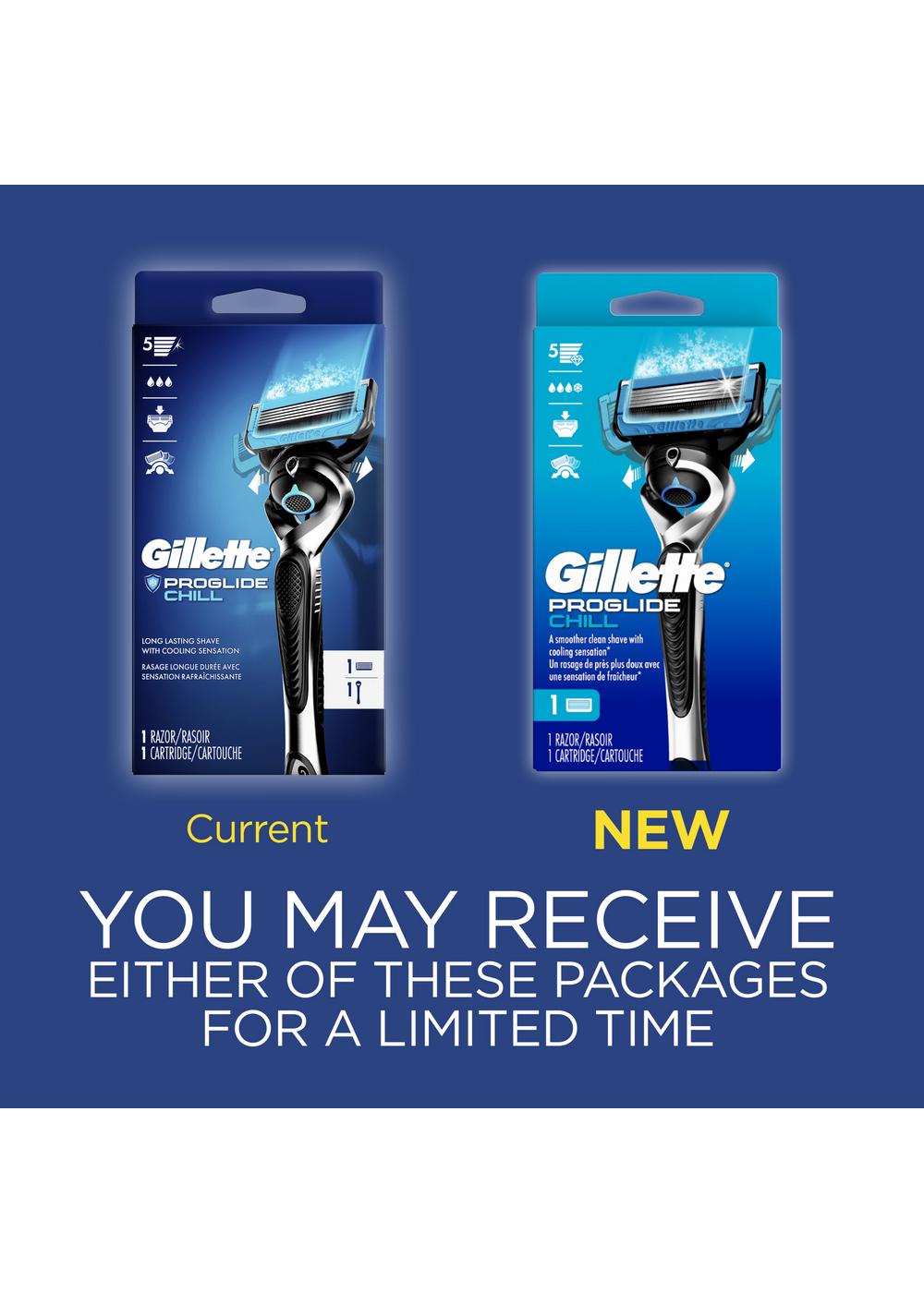 Gillette ProGlide Chill Razor + 1 Blade Refill - Shop Razors & Blades at  H-E-B