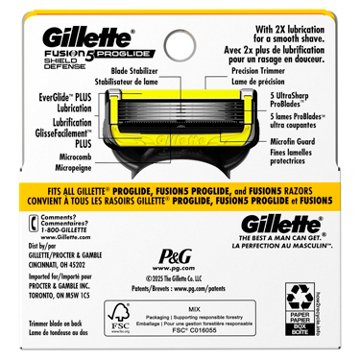 Gillette Fusion5 ProGlide Shield Razor Cartridge Refills for Men
