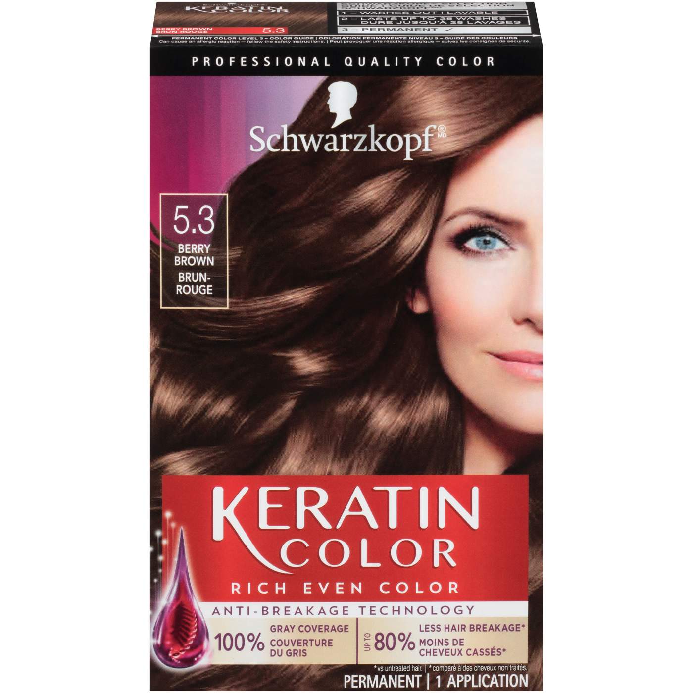 Schwarzkopf Keratin Color Permanent Hair Color - 5.3 Berry Brown; image 1 of 5