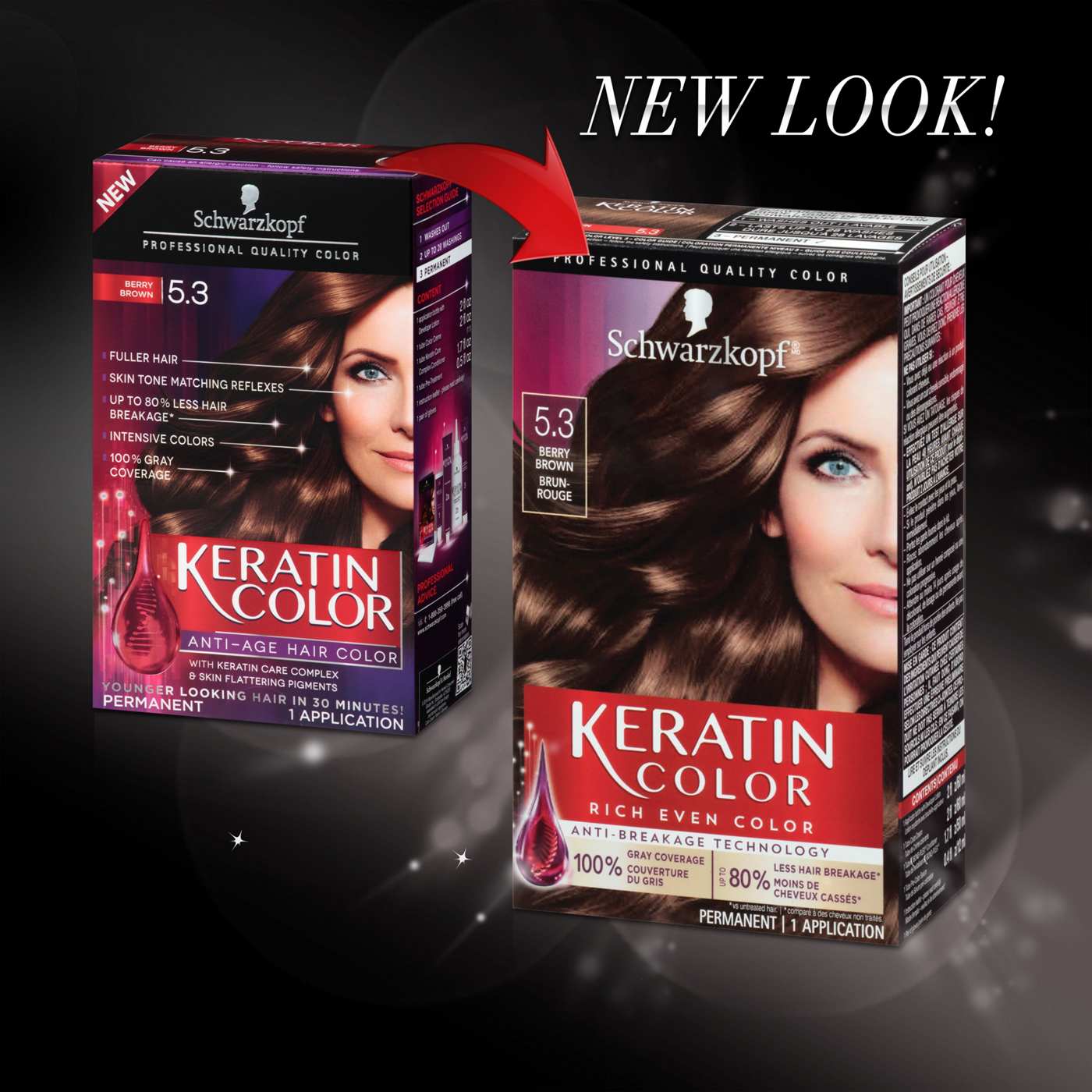 Schwarzkopf Keratin Color Permanent Hair Color - 5.3 Berry Brown; image 3 of 5