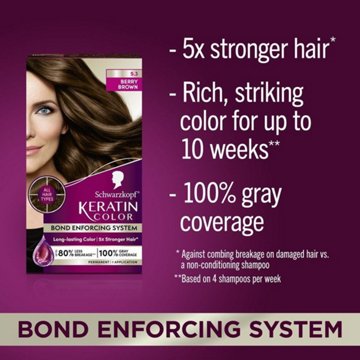 Schwarzkopf Keratin Color Permanent Hair Color - 5.3 Berry Brown