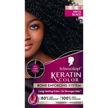 Schwarzkopf Keratin Color Permanent Hair Color - 1.0 Black Onyx
