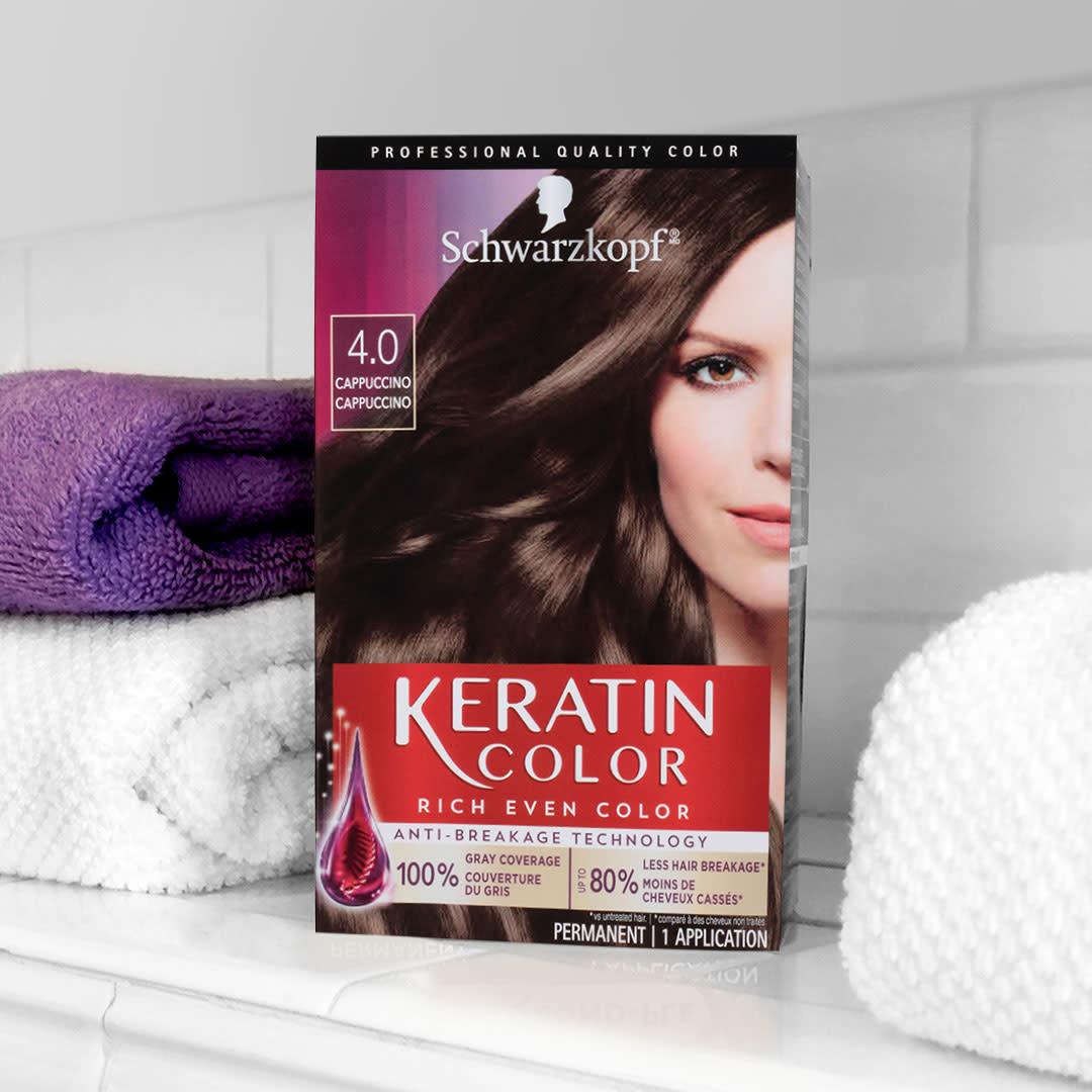 Schwarzkopf Keratin Color Permanent Hair Color Cream, 4.0 Cappuccino; image 5 of 6