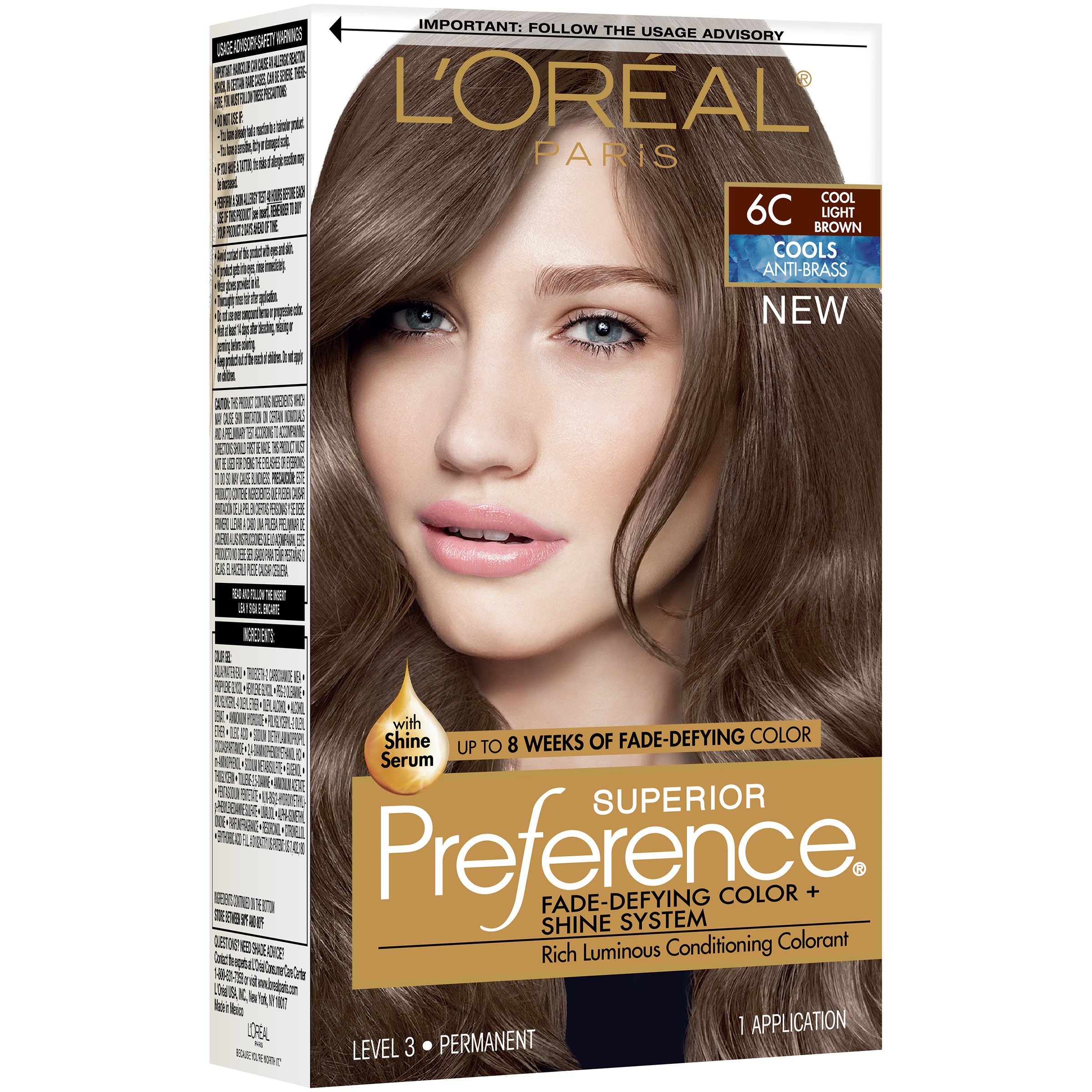 fremtid I særdeleshed Formand L'Oréal Paris Superior Preference Permanent Hair Color, 6C Cool Light Brown  - Shop Hair Color at H-E-B