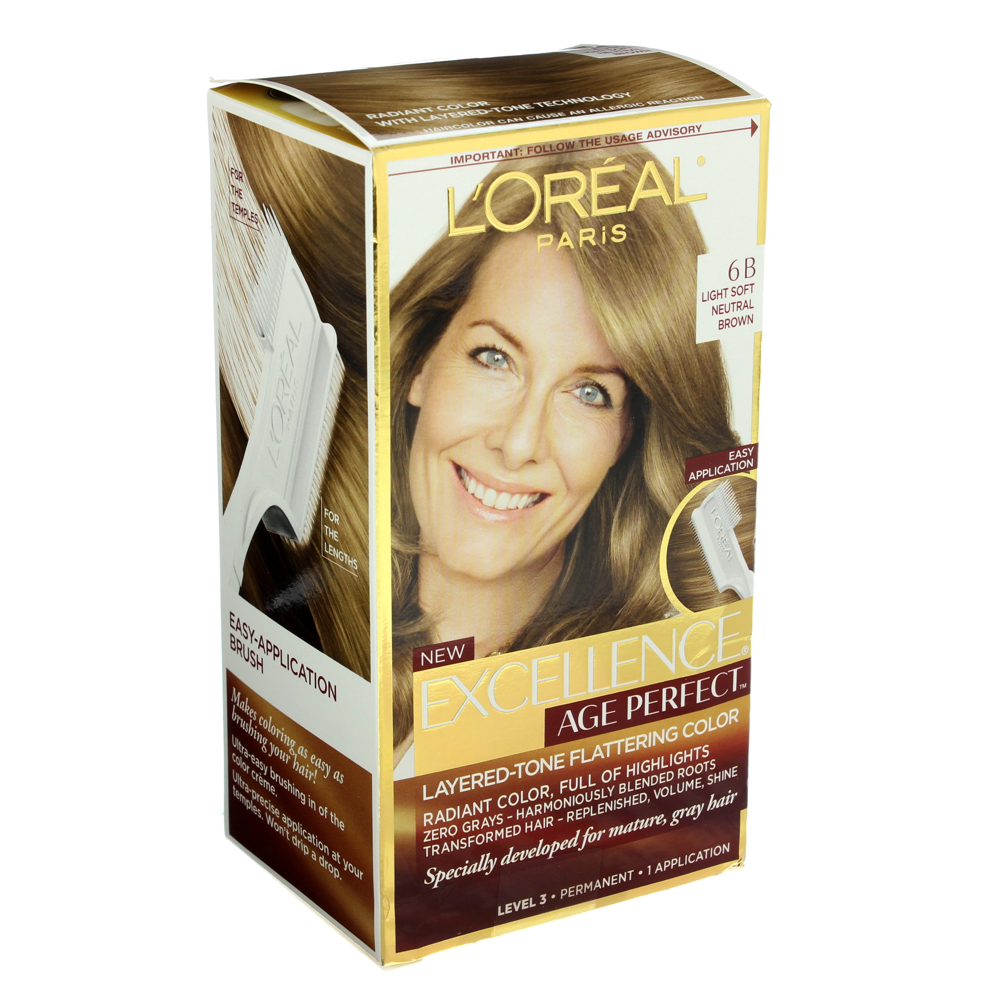 L'Oréal Paris Excellence Age Perfect Light Soft, Natural Brown 6B - Shop  Hair Care at H-E-B