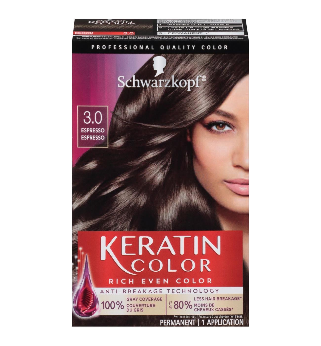 Schwarzkopf Keratin Color Permanent Hair Color - 3.0 Espresso; image 1 of 5