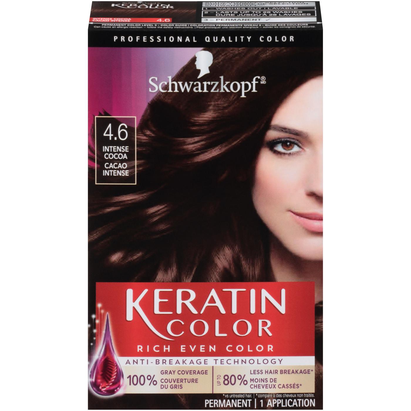 Schwarzkopf Keratin Color Permanent Hair Color Cream  Intense Cocoa - Shop  Hair Color at H-E-B