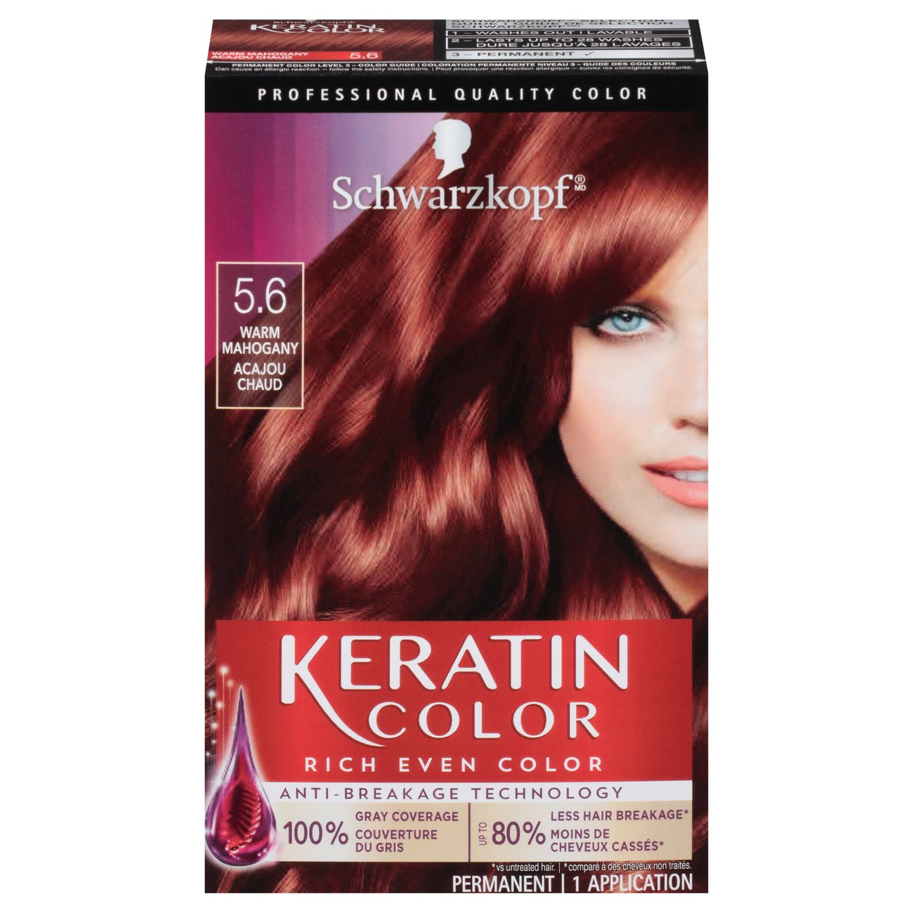 Schwarzkopf Keratin Color 5.6 Warm Mahogany Anti Age Hair ...