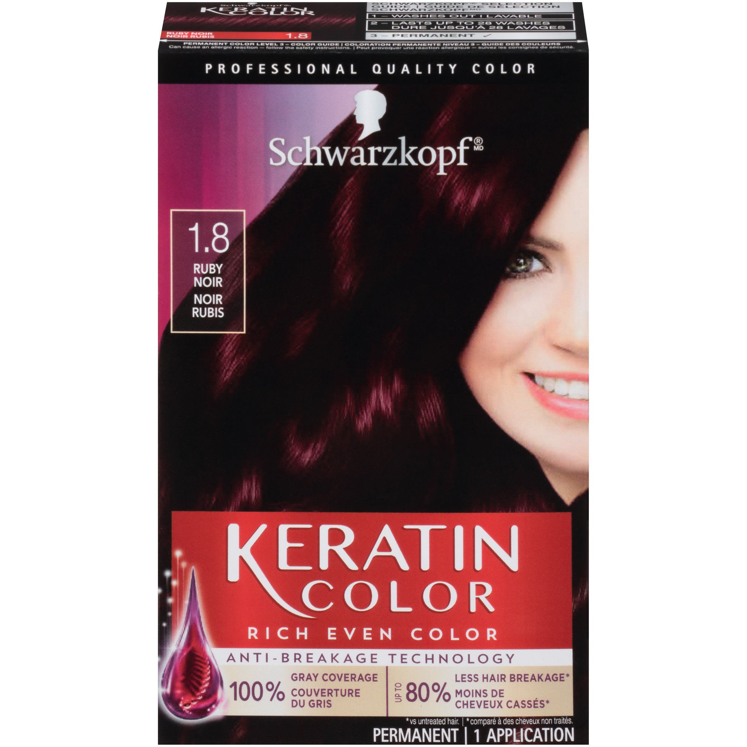 Schwarzkopf Keratin Color 18 Ruby Noir Anti Age Hair Color Shop