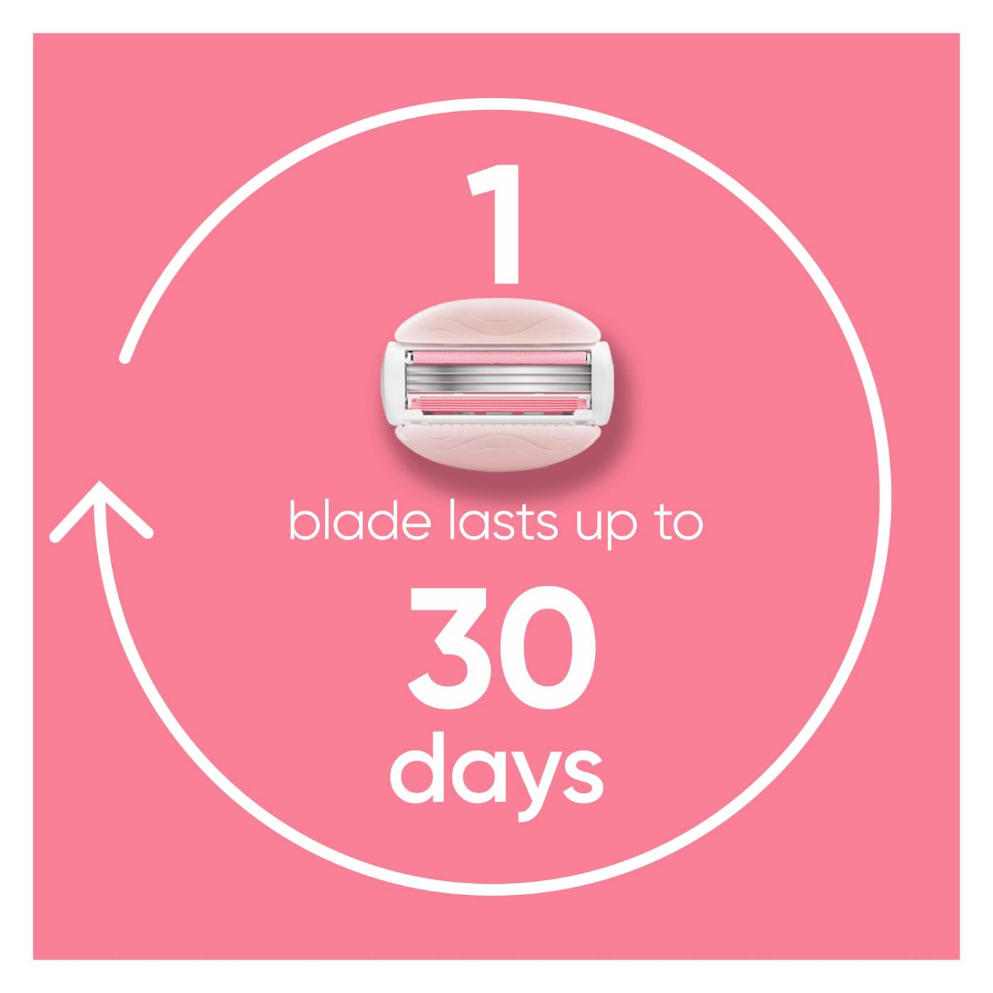 Gillette Venus ComfortGlide White Tea Women's Razor Handle + 2 Blade Refills; image 2 of 10