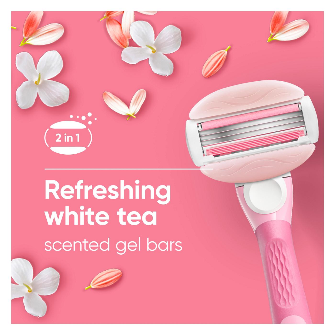Gillette Venus ComfortGlide White Tea Women's Razor Handle + 2 Blade Refills; image 4 of 10