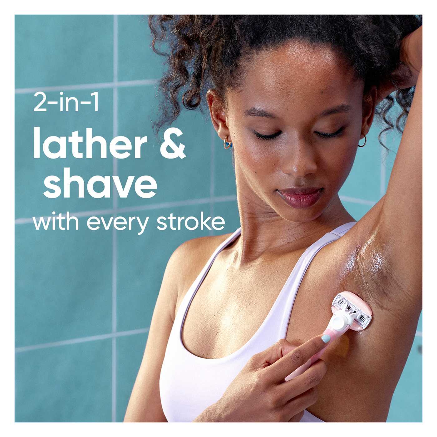 Gillette Venus ComfortGlide White Tea Women's Razor Handle + 2 Blade Refills; image 6 of 10