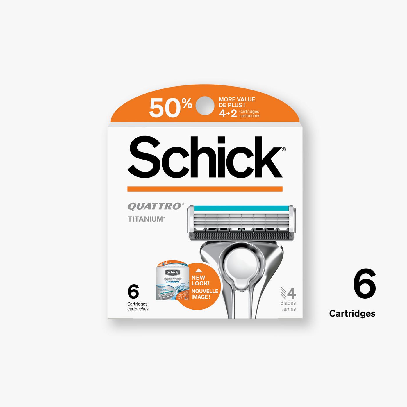 Schick Quattro Titanium Razor Refills; image 3 of 8