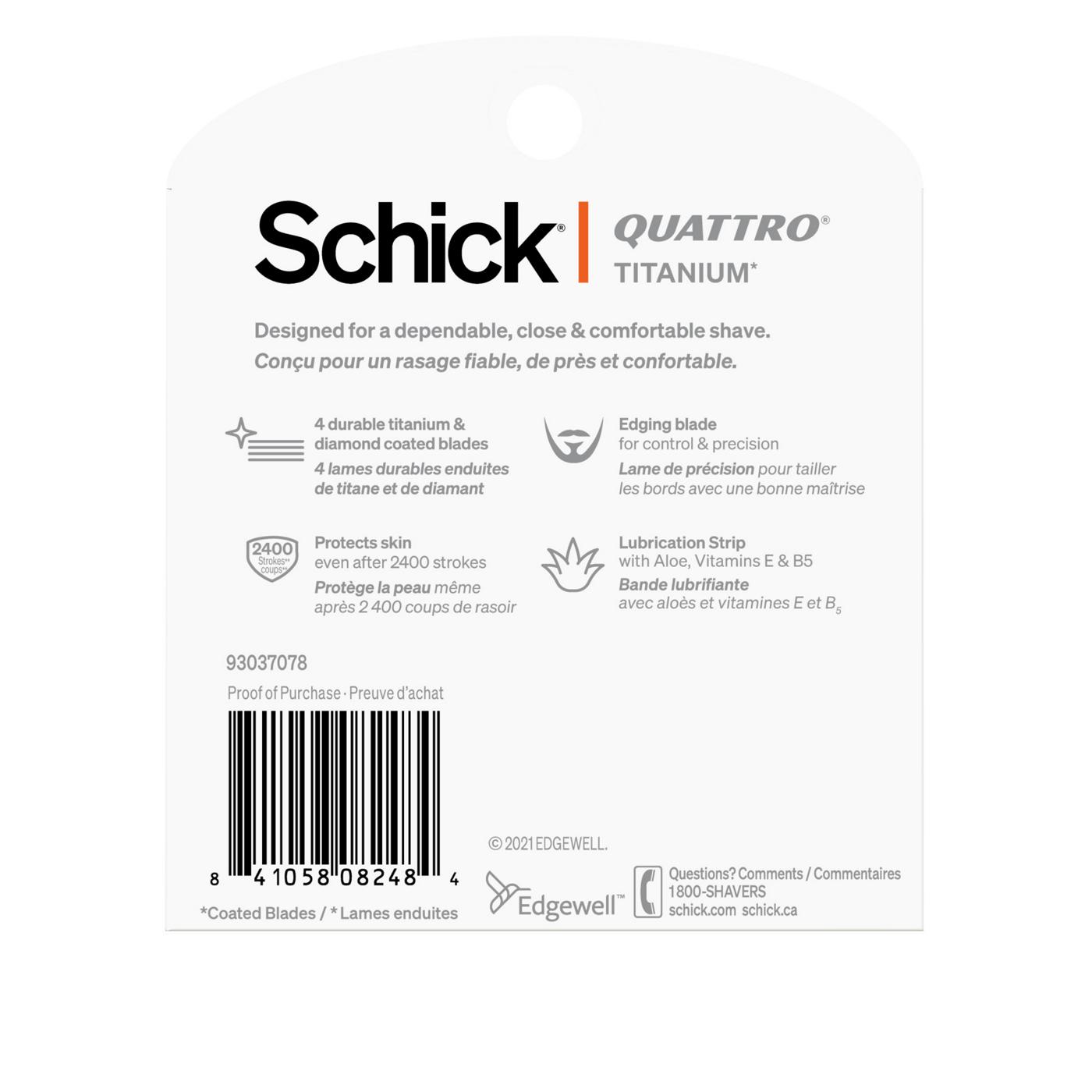 Schick Quattro Titanium Razor Refills; image 5 of 8