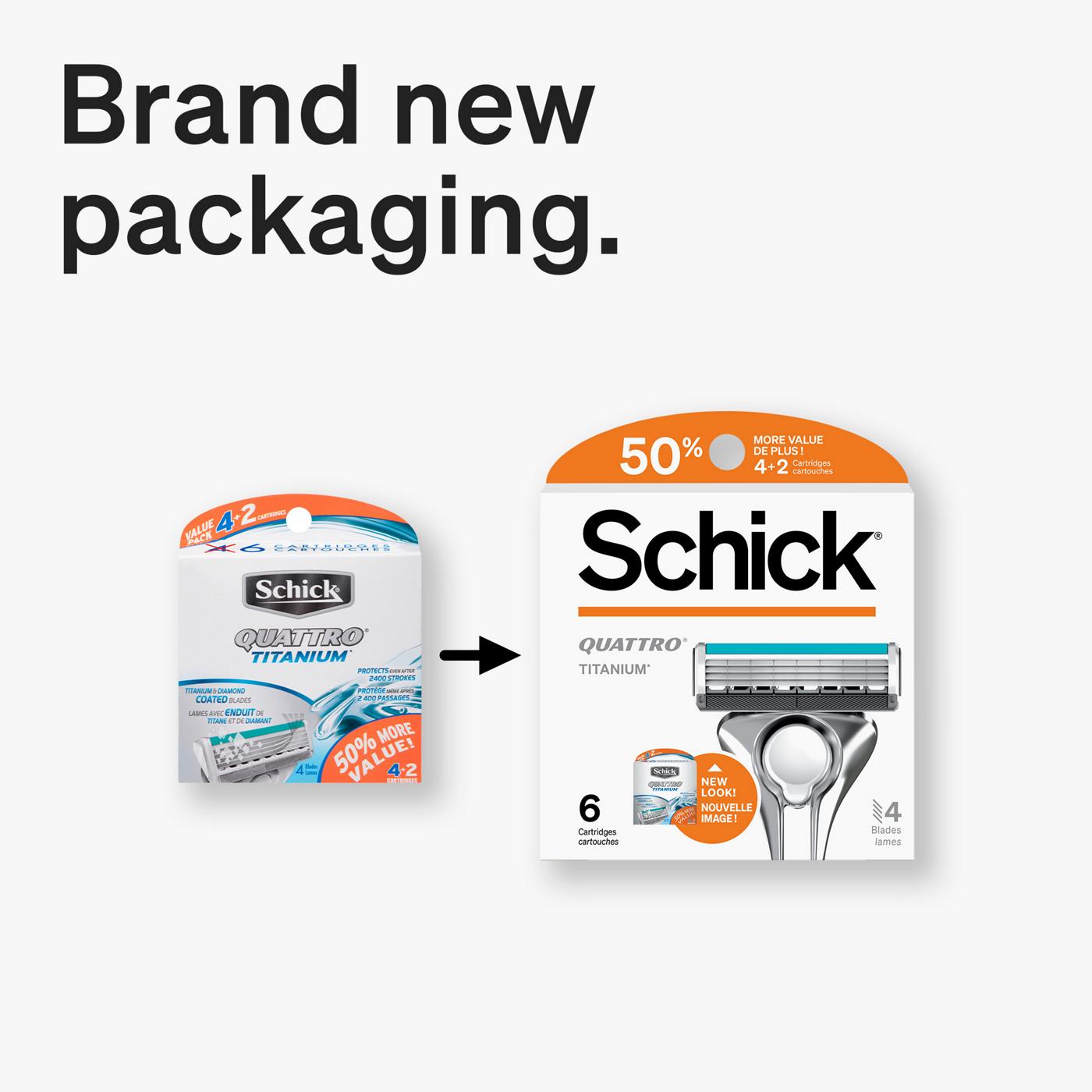 Schick Quattro Titanium Razor Refills; image 6 of 8