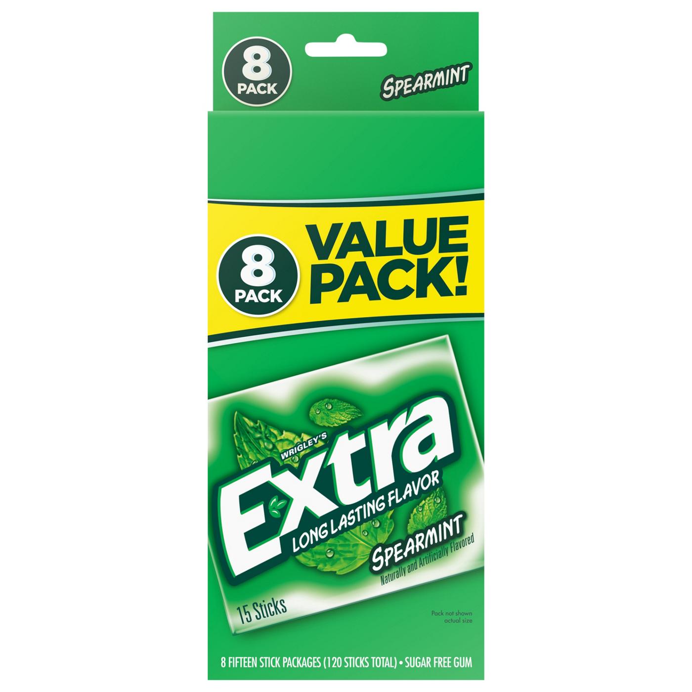 Extra Sugarfree Gum Value Pack - Spearmint, 8 Pk; image 1 of 6