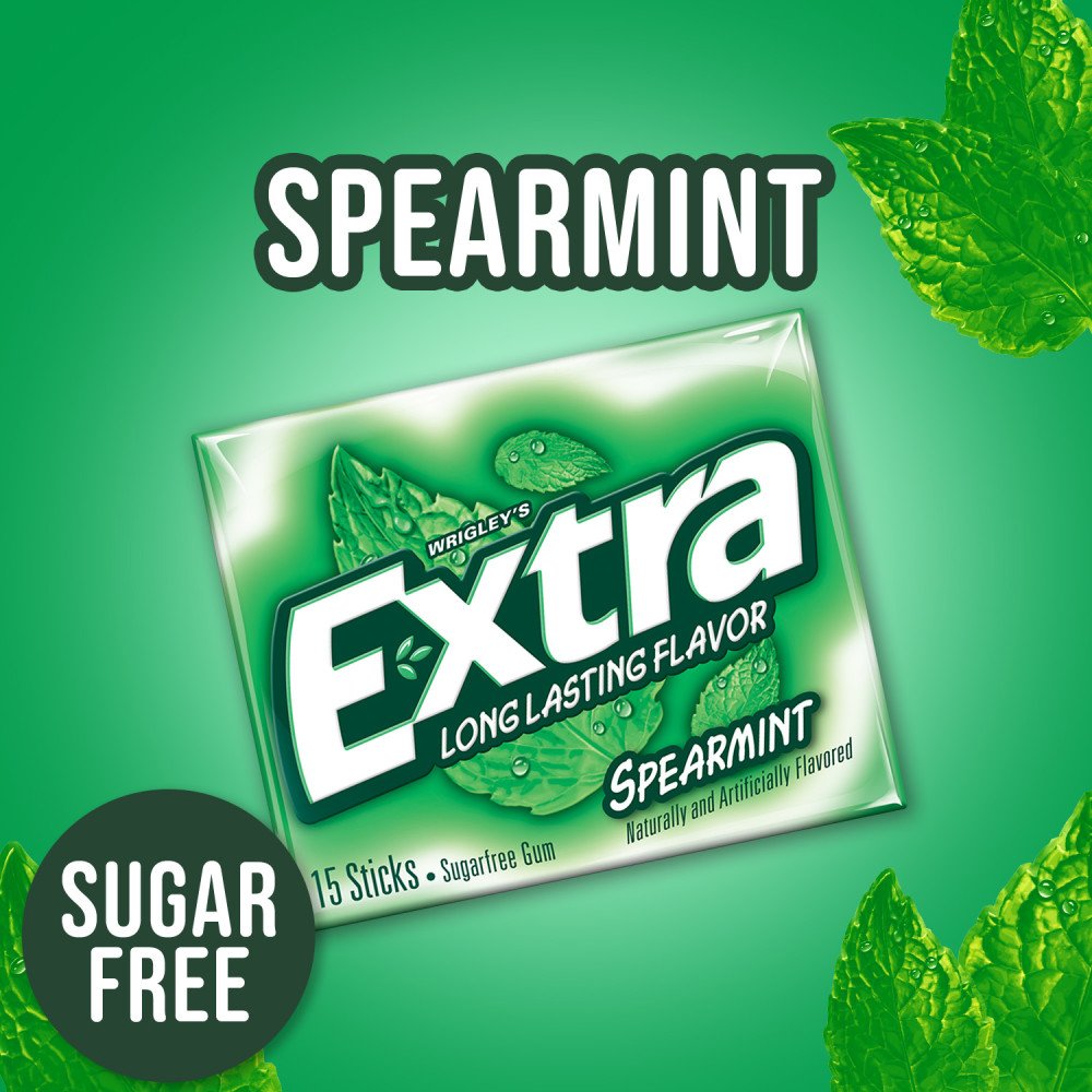 Wrigley's 5 Sugarfree Chewing Gum Mega Pack - Spearmint Rain - Shop Gum &  Mints at H-E-B