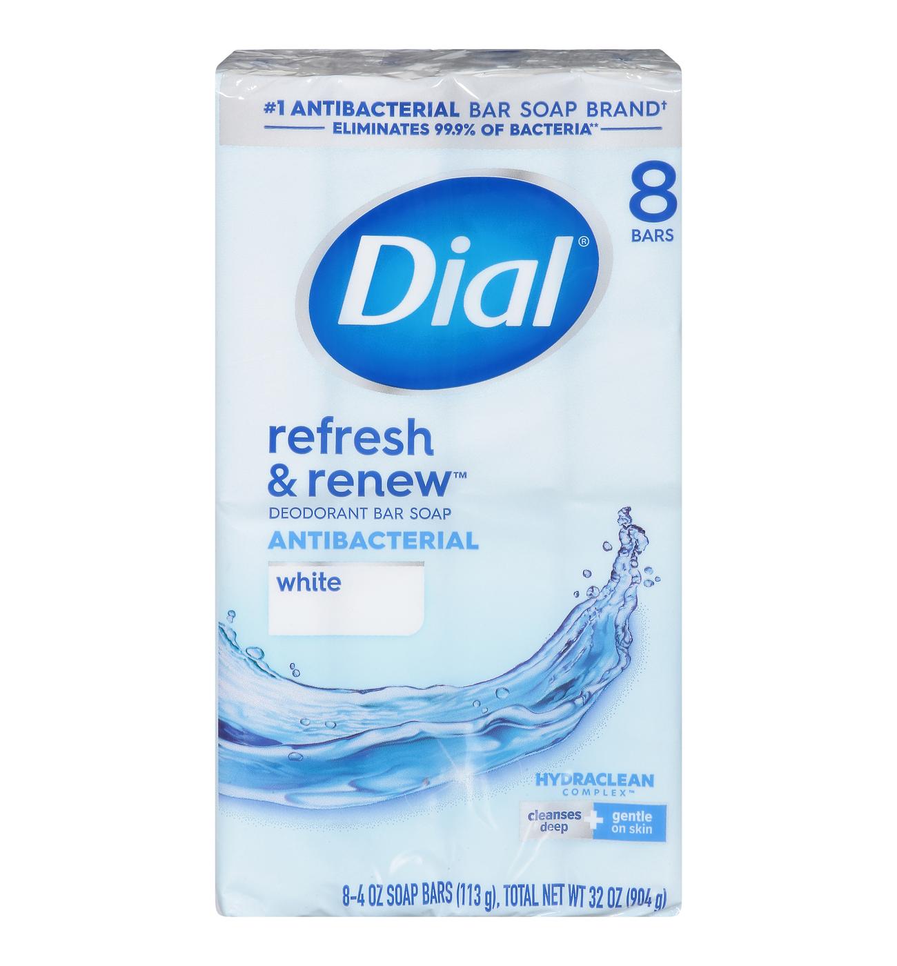 Dial Antibacterial Deodorant Bar Soap - White; image 1 of 6