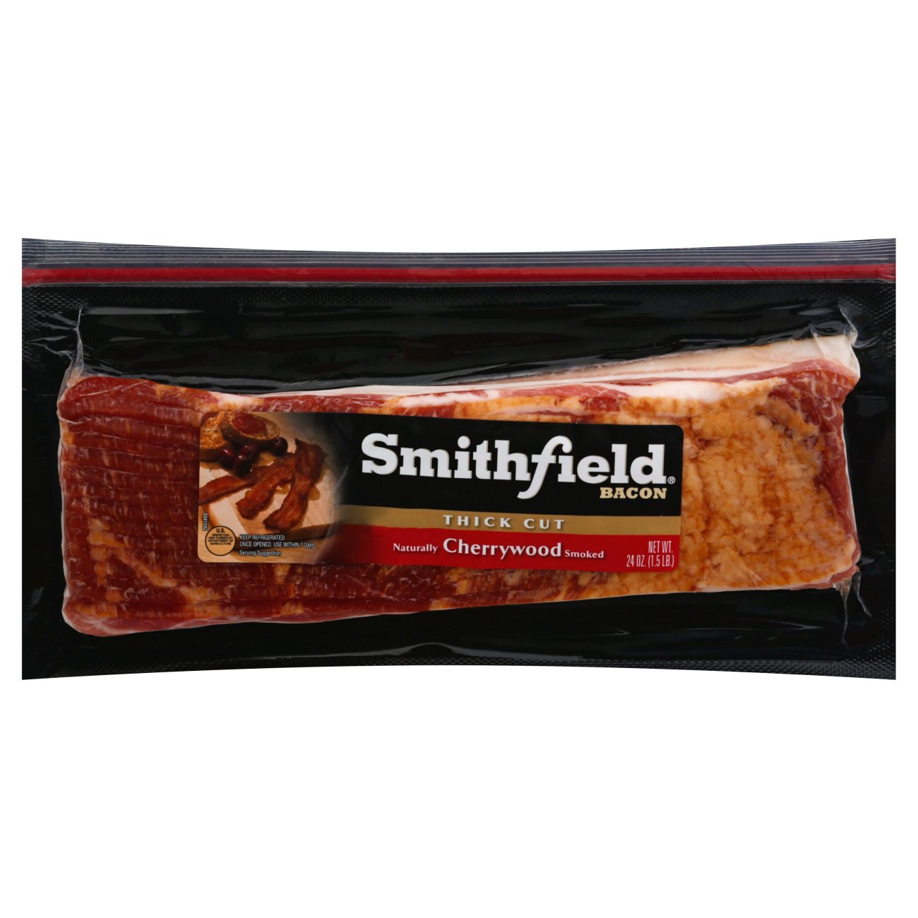 Smithfield Cherrywood Smoked Thick Cut Bacon Shop Bacon at HEB