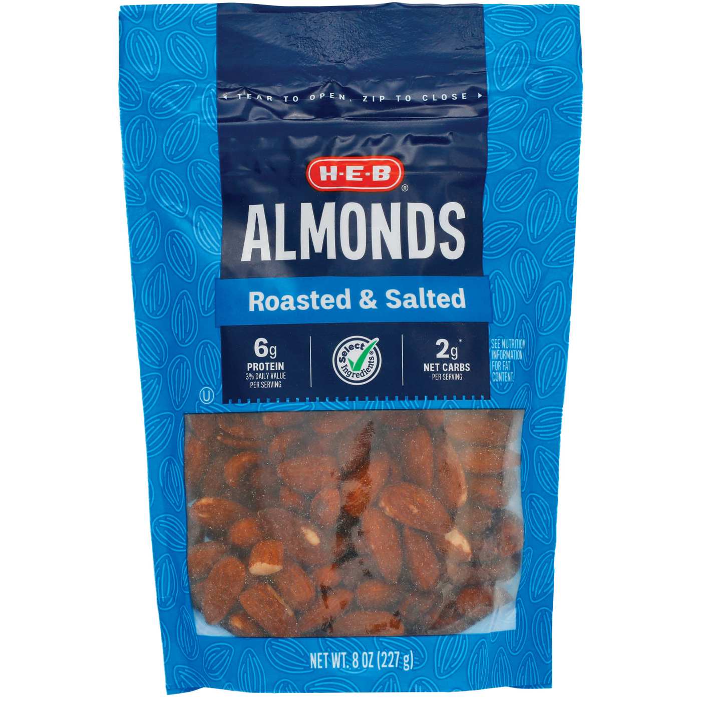 H-E-B Salted Roasted Almonds; image 1 of 3